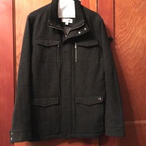 CALVIN KLEIN 50% Wool/Laine Coat